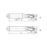 Solid carbide milling Ball nose cutter long shank High-performance machining EPM-4BL - Makotools Industrial Supply Tools for Metal Cutting